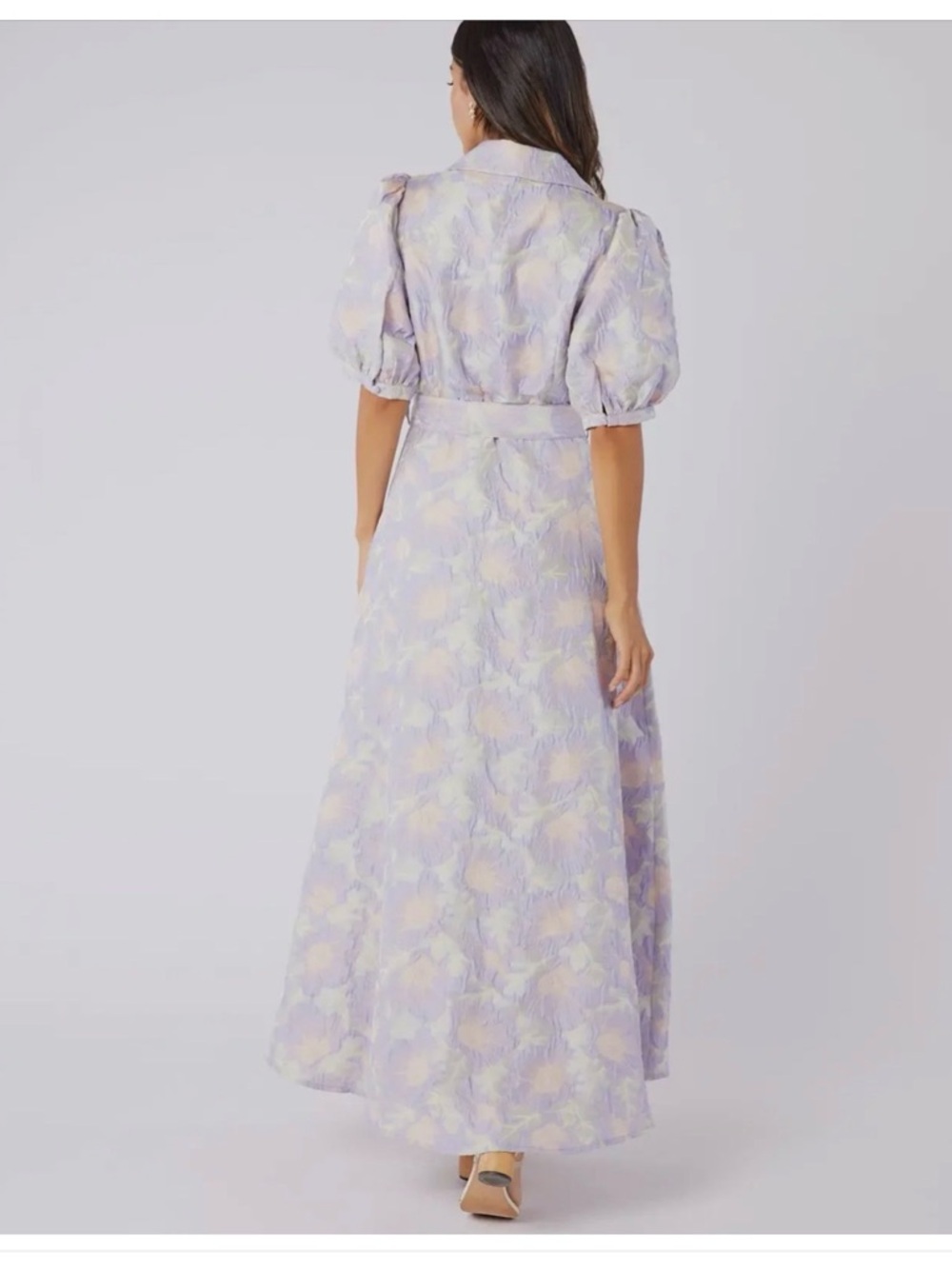 Alley Glass-Charlotte Gown-Lavender Puff-Sleeve Maxi Dress - Picture 5 of 9